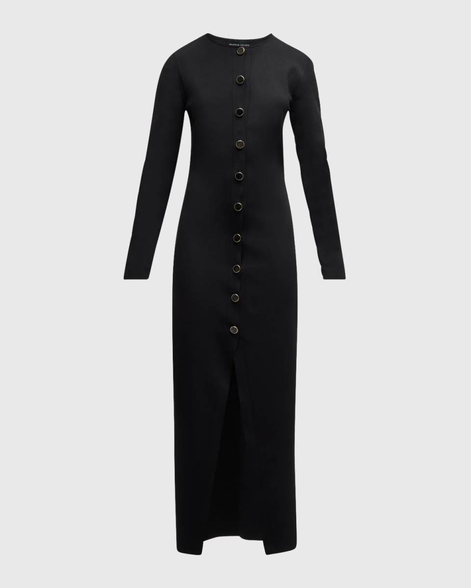 Emm Crewneck Long-Sleeve Maxi Cardigan Dress